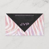 ゼブラモノグラムピンクと白 名刺 (裏面)