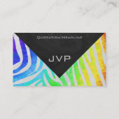 ゼブラモノグラムレインボーアンドホワイトプリント 名刺 (裏面)