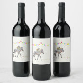 ゼブラモンキーバルーンステッカー ワインラベル (ボトル)