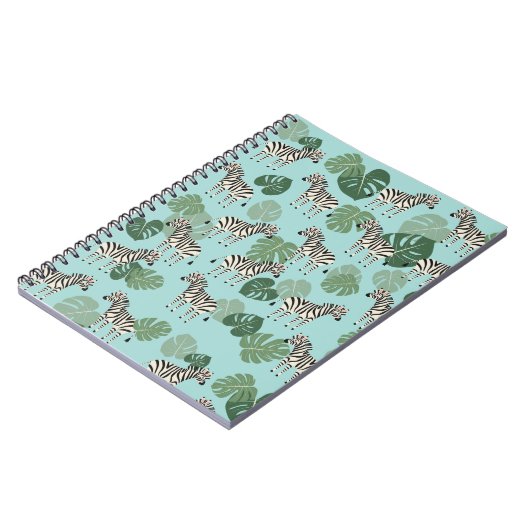 ゼブラモンステラ模様 ノートブック (左側)