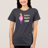 ゼブラモードON、虹色ストライプのカスタマイズ可能 トライブレンドTシャツ (正面)