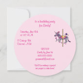 ゼブラユニコーン誕生日 招待状 (裏面)