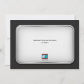 ゼブラユニークプリントパープル誕生日招待状 招待状 (裏面)