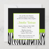 ゼブラライムグリーンフォトキンセアニェラ招待状 招待状 (裏面)