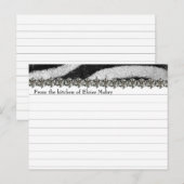 ゼブララインストーンルックパーソナライズされたレシピカード ポストカード (正面/裏面)