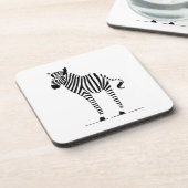ゼブララバーブラック&ホワイトデコ懸命プラスチックコルク コースター (左側)