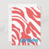 ゼブラリットピンク ポストカード (正面/裏面)