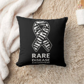 ゼブラリボン認識度希少疾患最小主義T-S クッション (ブランケット)