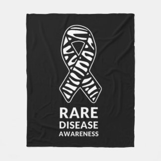 ゼブラリボン認識度希少疾患最小主義T-S フリースブランケット