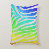 ゼブラレインボーアンドホワイトプリント アクセントクッション (正面(垂直))