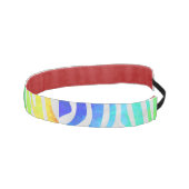 ゼブラレインボーアンドホワイトプリント アスレチックヘッドバンド (右)