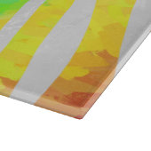 ゼブラレインボーアンドホワイトプリント カッティングボード (角)