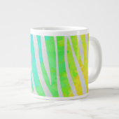 ゼブラレインボーアンドホワイトプリント ジャンボコーヒーマグカップ (正面右)