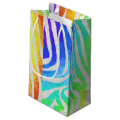 ゼブラレインボーアンドホワイトプリント スモールペーパーバッグ (裏面アングル)