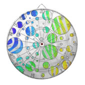 ゼブラレインボーアンドホワイトプリント ダーツボード (正面)