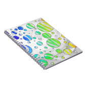 ゼブラレインボーアンドホワイトプリント ノートブック (右側)