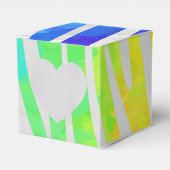 ゼブラレインボーアンドホワイトプリント フェイバーボックス (正面サイド)