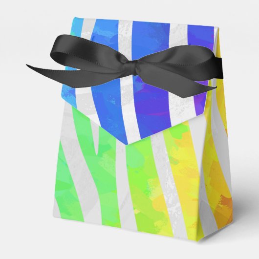 ゼブラレインボーアンドホワイトプリント フェイバーボックス (正面サイド)