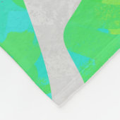 ゼブラレインボーアンドホワイトプリント フリースブランケット (角)