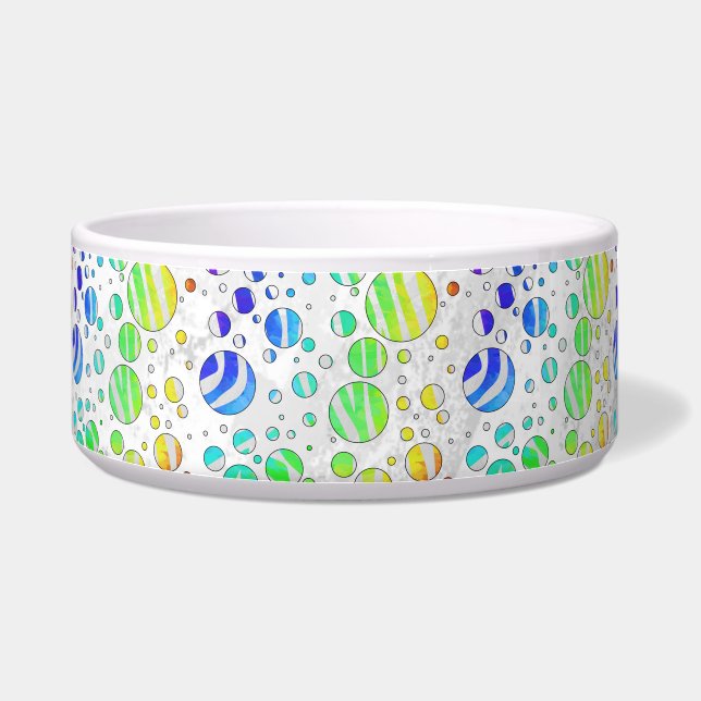 ゼブラレインボーアンドホワイトプリント ボウル (右)