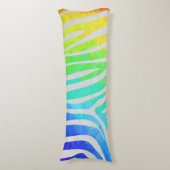 ゼブラレインボーアンドホワイトプリント ボディピロー (正面縦)
