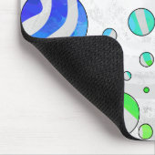 ゼブラレインボーアンドホワイトプリント マウスパッド (コーナー)