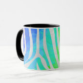 ゼブラレインボーアンドホワイトプリント マグカップ (正面左)