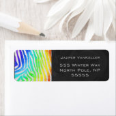 ゼブラレインボーアンドホワイトプリント ラベル (インサイチュ)