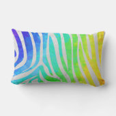 ゼブラレインボーアンドホワイトプリント ランバークッション (裏面)