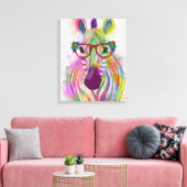 ゼブラレインボースプラッシュ キャンバスプリント (インサイチュ (リビング))
