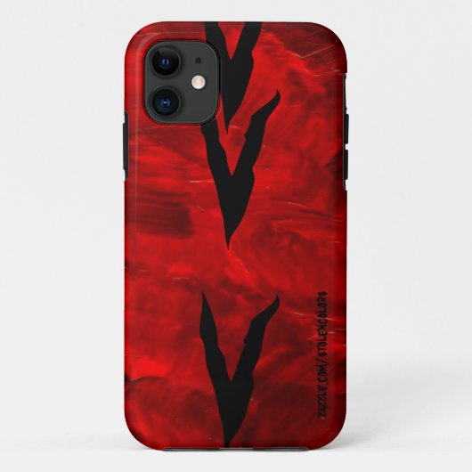 ゼブラレッドiPhone 5 Case-Mate iPhoneケース (裏面)