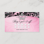 ゼブラロイヤリティカードジュエリークラウンピンク ロイヤリティカード (裏面)