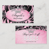 ゼブラロイヤリティカードジュエリークラウンピンク ロイヤリティカード (正面/裏面)