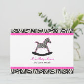 ゼブラロッキングホースパーティの招待状 招待状 (スタンド正面)