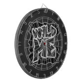 ゼブラワイルドミーブラック&グレー ダーツボード (正面左)