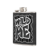 ゼブラワイルドミーブラック&グレー フラスク (左)