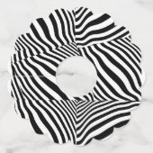 ゼブラワインガラスホタテ ワイングラスタグ (正面)