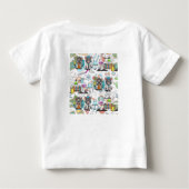 ゼブラ不機嫌サイエンティストプリント ベビーTシャツ (裏面)
