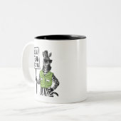 ゼブラ交差点のマグを使用する ツートーンマグカップ (正面左)