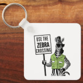 ゼブラ交差点を使用する キーホルダー (正面)