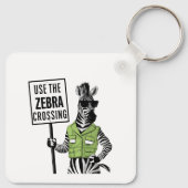 ゼブラ交差点を使用する キーホルダー (裏面)