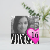 ゼブラ写真sweet sixteen 招待状 (スタンド正面)