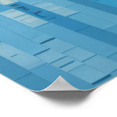 ゼブラ動物アートデコールモザイク絵を描ラ ポスター (角)