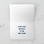 ゼブラ動物園の動物の誕生日カード（男の子用） カード (内部)