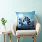 ゼブラ動物野生動物ウィルダネスカラフルウォールアート クッション (椅子)