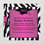 ゼブラ卒業発表 招待状 (正面/裏面)