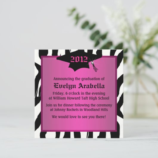 ゼブラ卒業発表 招待状 (スタンド正面)