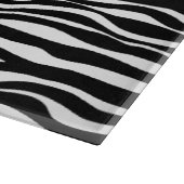 ゼブラ印ストライプ刷，白黒，あなたの名前 カッティングボード (角)