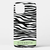 ゼブラ印ストライプ刷,白黒,あなたの名前 Case-Mate iPhoneケース (裏面)