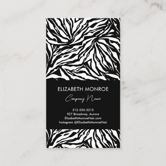 ゼブラ印モダン刷 名刺 (正面)